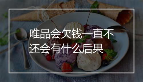 唯品会欠钱一直不还会有什么后果
