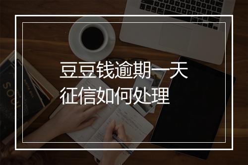豆豆钱逾期一天征信如何处理
