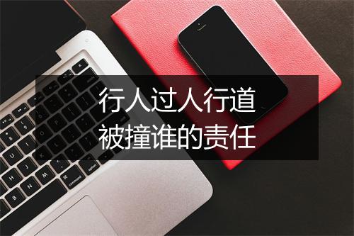 行人过人行道被撞谁的责任