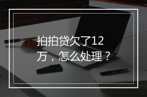 拍拍贷欠了12万，怎么处理？