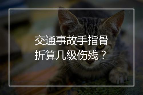 交通事故手指骨折算几级伤残？