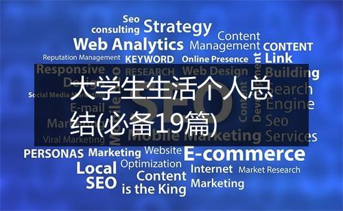 大学生生活个人总结(必备19篇)