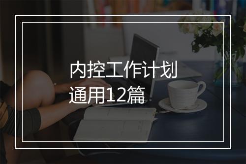 内控工作计划通用12篇