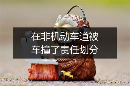 在非机动车道被车撞了责任划分