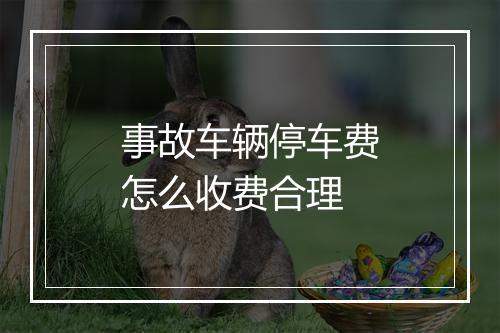 事故车辆停车费怎么收费合理