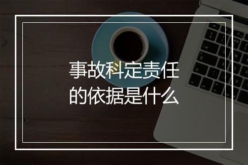 事故科定责任的依据是什么
