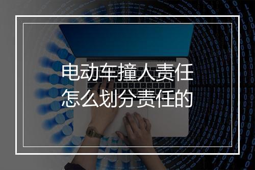 电动车撞人责任怎么划分责任的