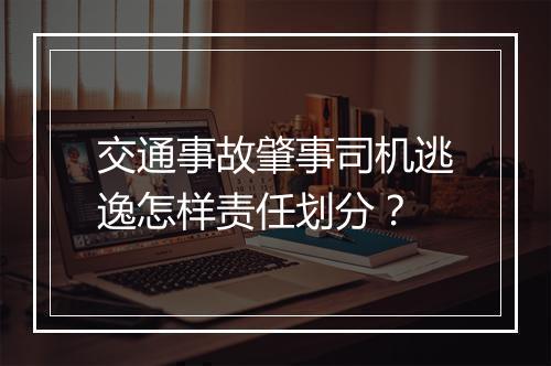 交通事故肇事司机逃逸怎样责任划分？