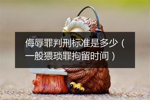 侮辱罪判刑标准是多少（一般猥琐罪拘留时间）