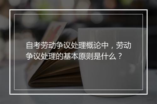 自考劳动争议处理概论中，劳动争议处理的基本原则是什么？