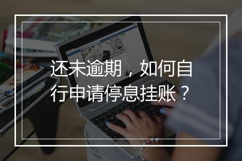 还未逾期，如何自行申请停息挂账？