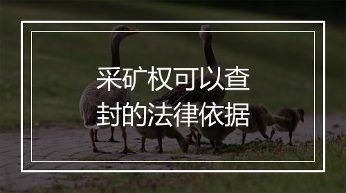 采矿权可以查封的法律依据