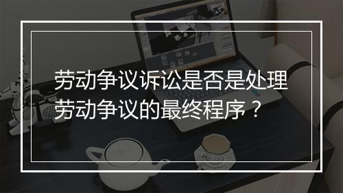 劳动争议诉讼是否是处理劳动争议的最终程序？