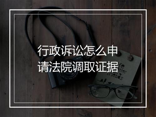 行政诉讼怎么申请法院调取证据