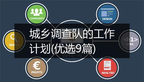 城乡调查队的工作计划(优选9篇)