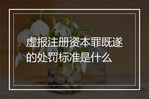 虚报注册资本罪既遂的处罚标准是什么