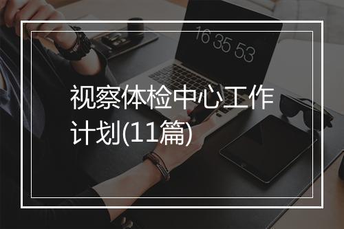 视察体检中心工作计划(11篇)