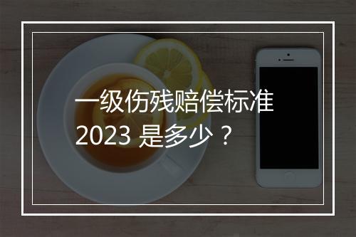 一级伤残赔偿标准 2023 是多少？