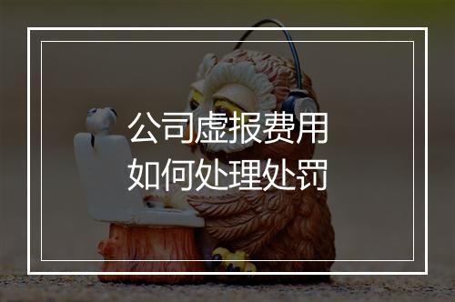 公司虚报费用如何处理处罚