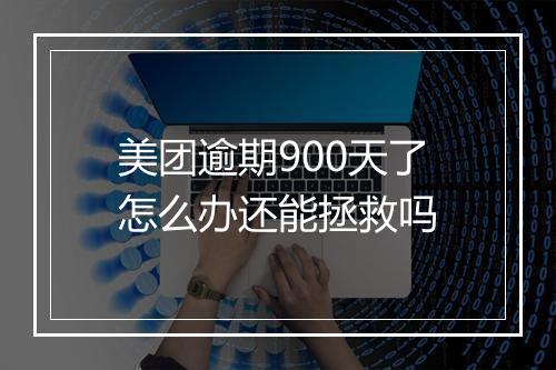 美团逾期900天了怎么办还能拯救吗