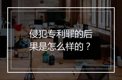 侵犯专利罪的后果是怎么样的？