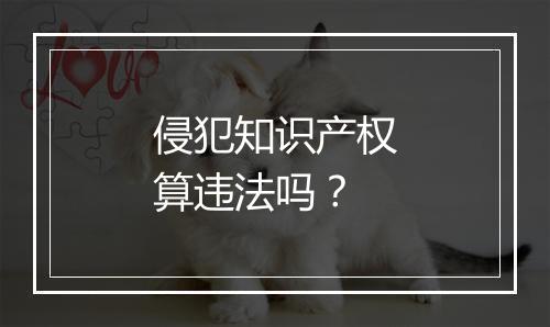 侵犯知识产权算违法吗？