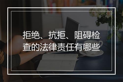拒绝、抗拒、阻碍检查的法律责任有哪些