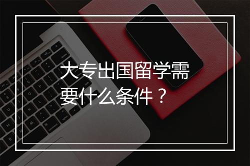 大专出国留学需要什么条件？
