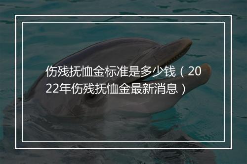 伤残抚恤金标准是多少钱（2022年伤残抚恤金最新消息）