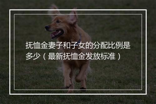 抚恤金妻子和子女的分配比例是多少（最新抚恤金发放标准）