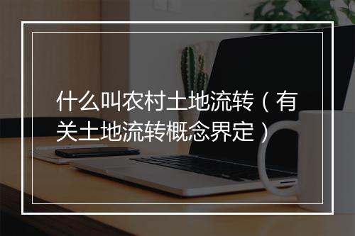 什么叫农村土地流转（有关土地流转概念界定）
