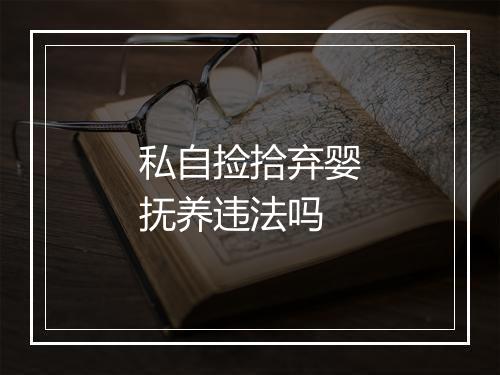 私自捡拾弃婴抚养违法吗