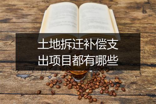 土地拆迁补偿支出项目都有哪些