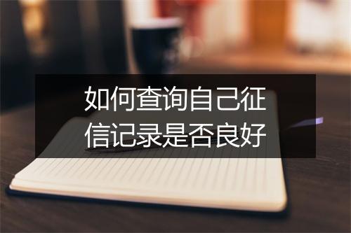 如何查询自己征信记录是否良好