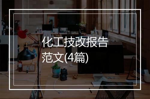 化工技改报告范文(4篇)