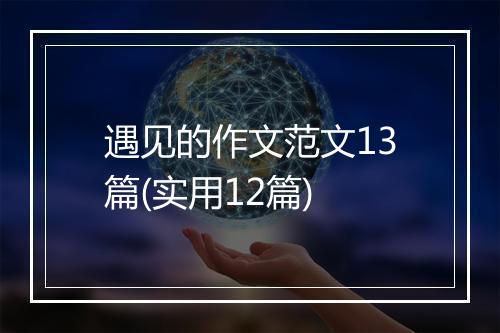 遇见的作文范文13篇(实用12篇)