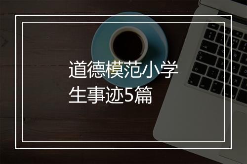 道德模范小学生事迹5篇