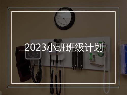 2023小班班级计划