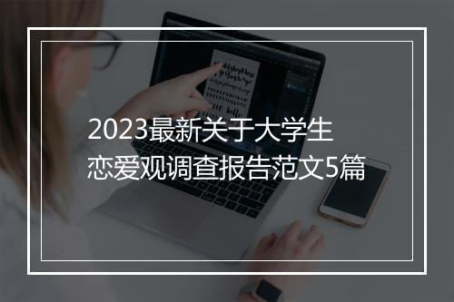 2023最新关于大学生恋爱观调查报告范文5篇