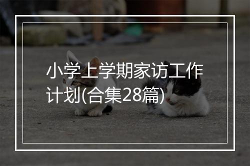 小学上学期家访工作计划(合集28篇)
