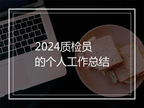 2024质检员的个人工作总结
