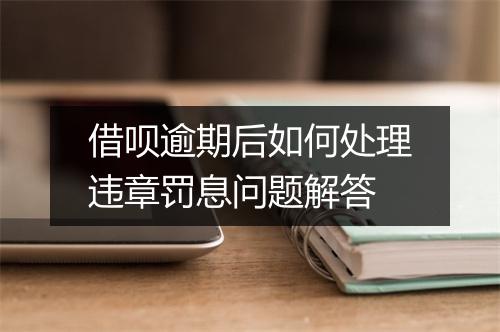 借呗逾期后如何处理违章罚息问题解答