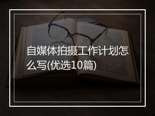 自媒体拍摄工作计划怎么写(优选10篇)