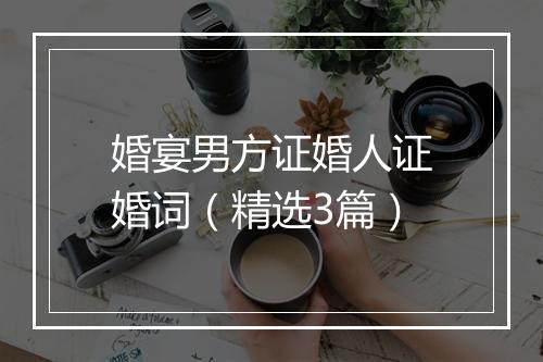 婚宴男方证婚人证婚词（精选3篇）