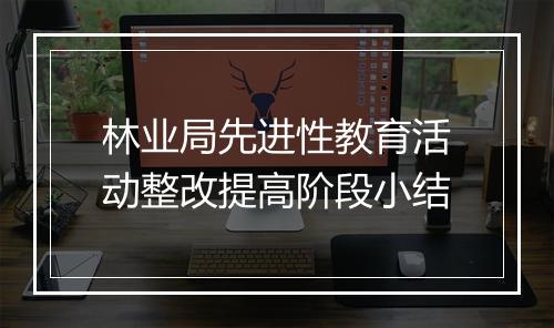 林业局先进性教育活动整改提高阶段小结
