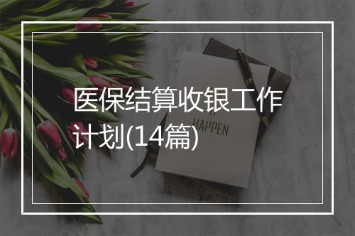 医保结算收银工作计划(14篇)