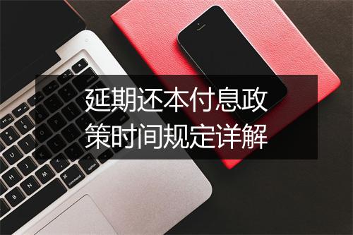 延期还本付息政策时间规定详解