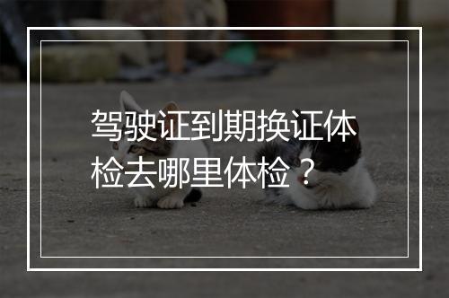 驾驶证到期换证体检去哪里体检？