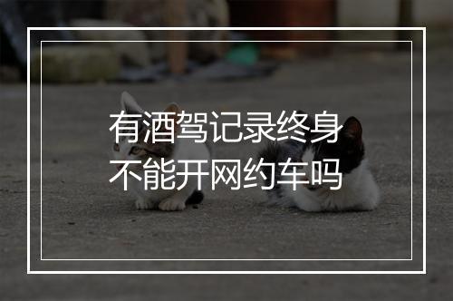 有酒驾记录终身不能开网约车吗