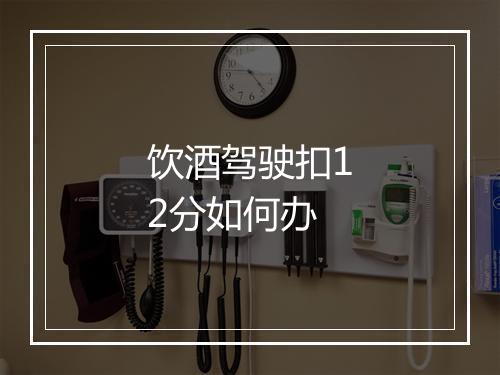 饮酒驾驶扣12分如何办